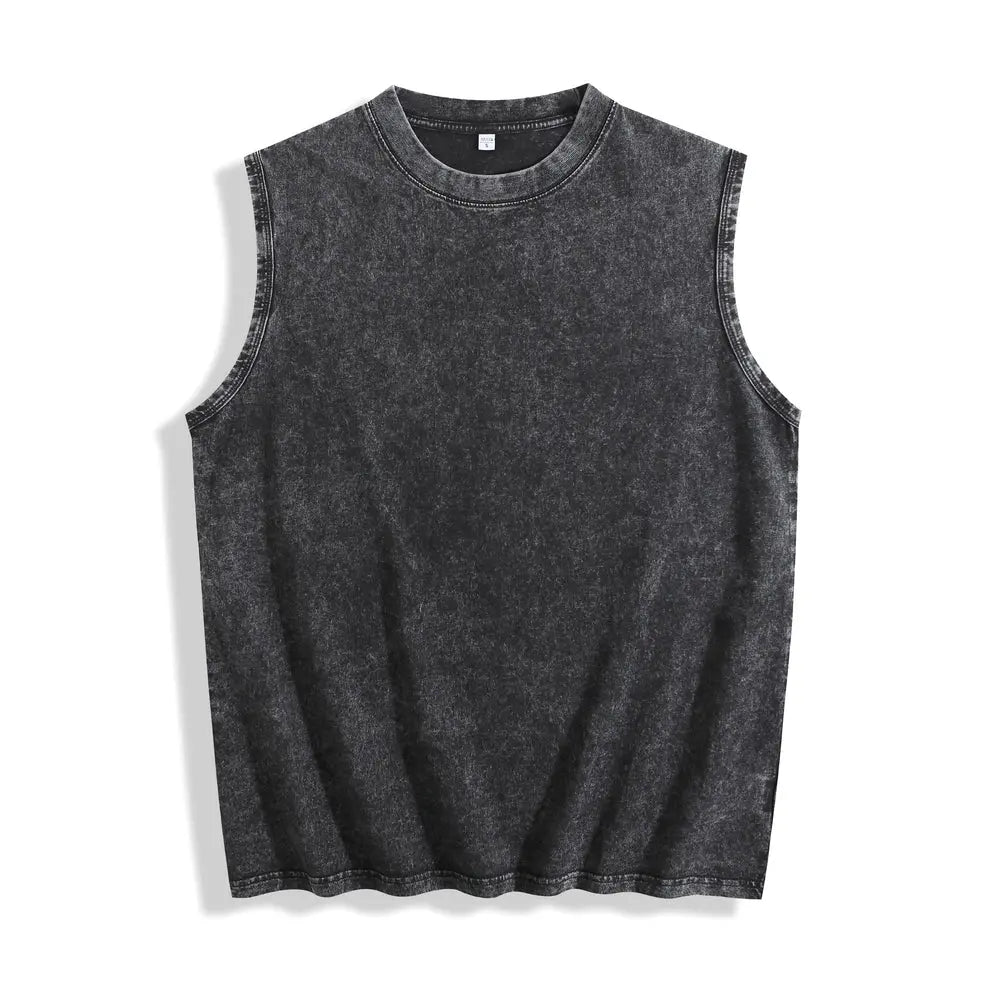 Garment-Washed Muscle Tank T Shirt Lava Dawgs Apparel