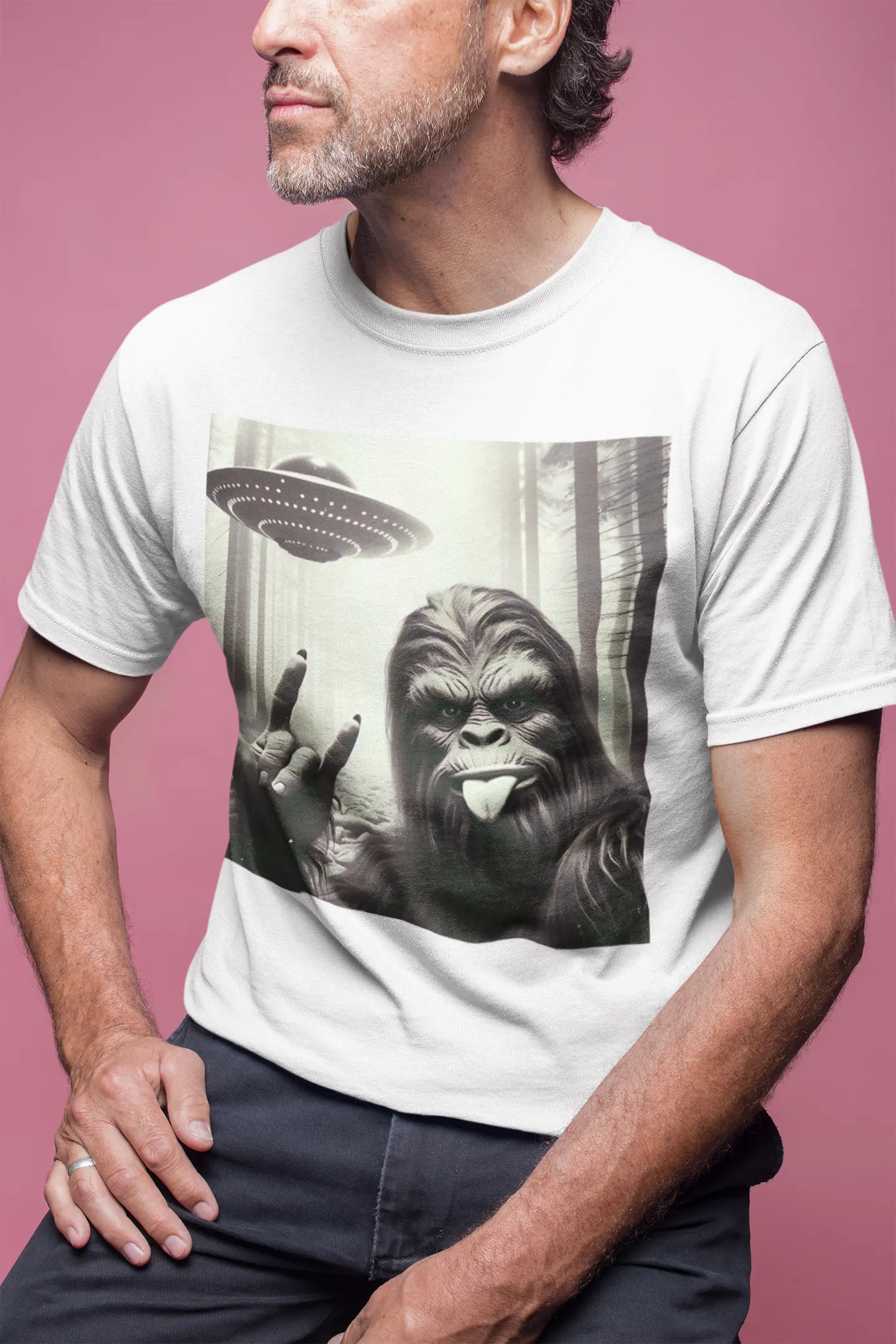 T Shirt "The Sasquatch and The Alien Probe" Lava Dawgs Apparel