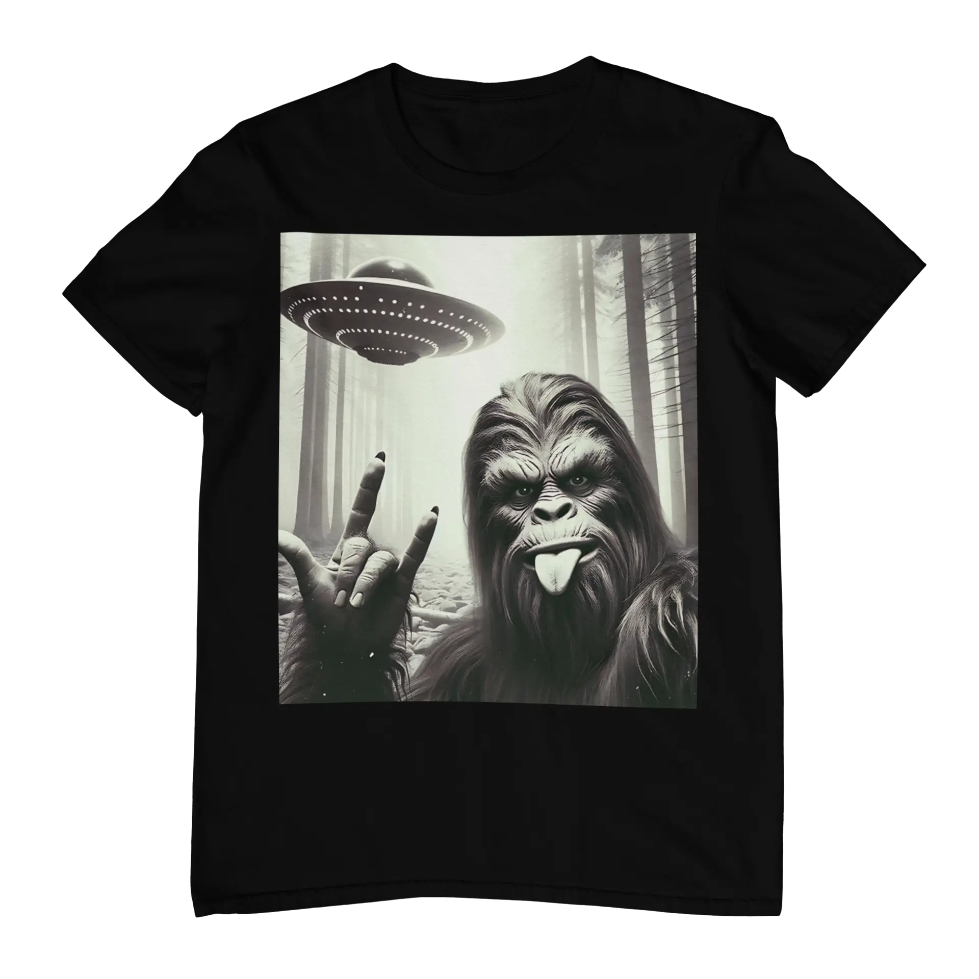 T Shirt "The Sasquatch and The Alien Probe" Lava Dawgs Apparel