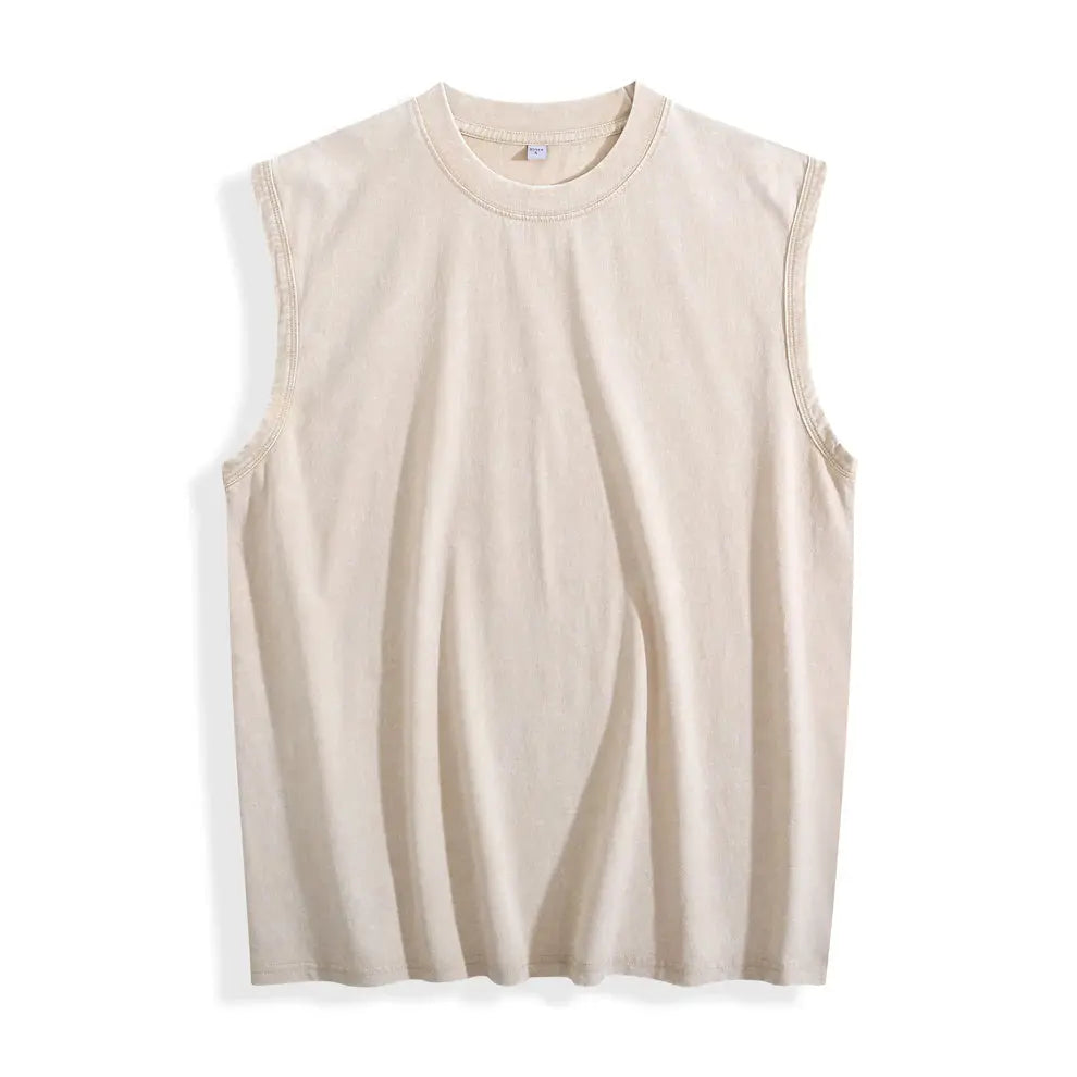 Garment-Washed Muscle Tank T Shirt Lava Dawgs Apparel
